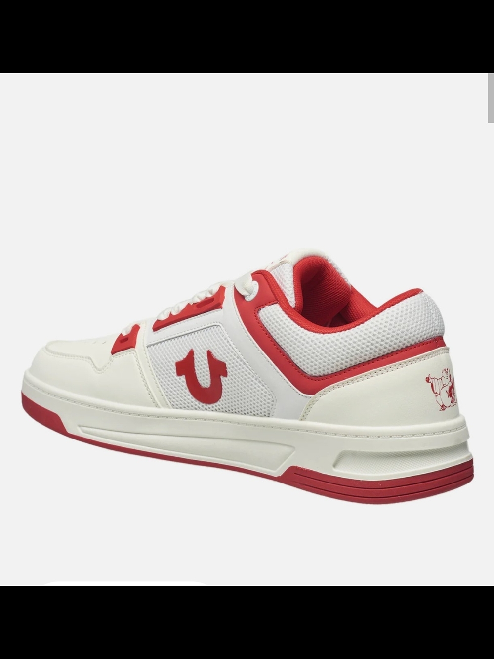 True Religion White & Red Men’s Low Top Sneaker